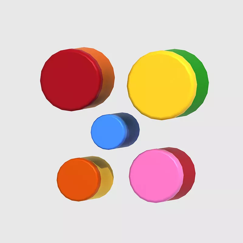 Slagverkið spilar litríkar trommur